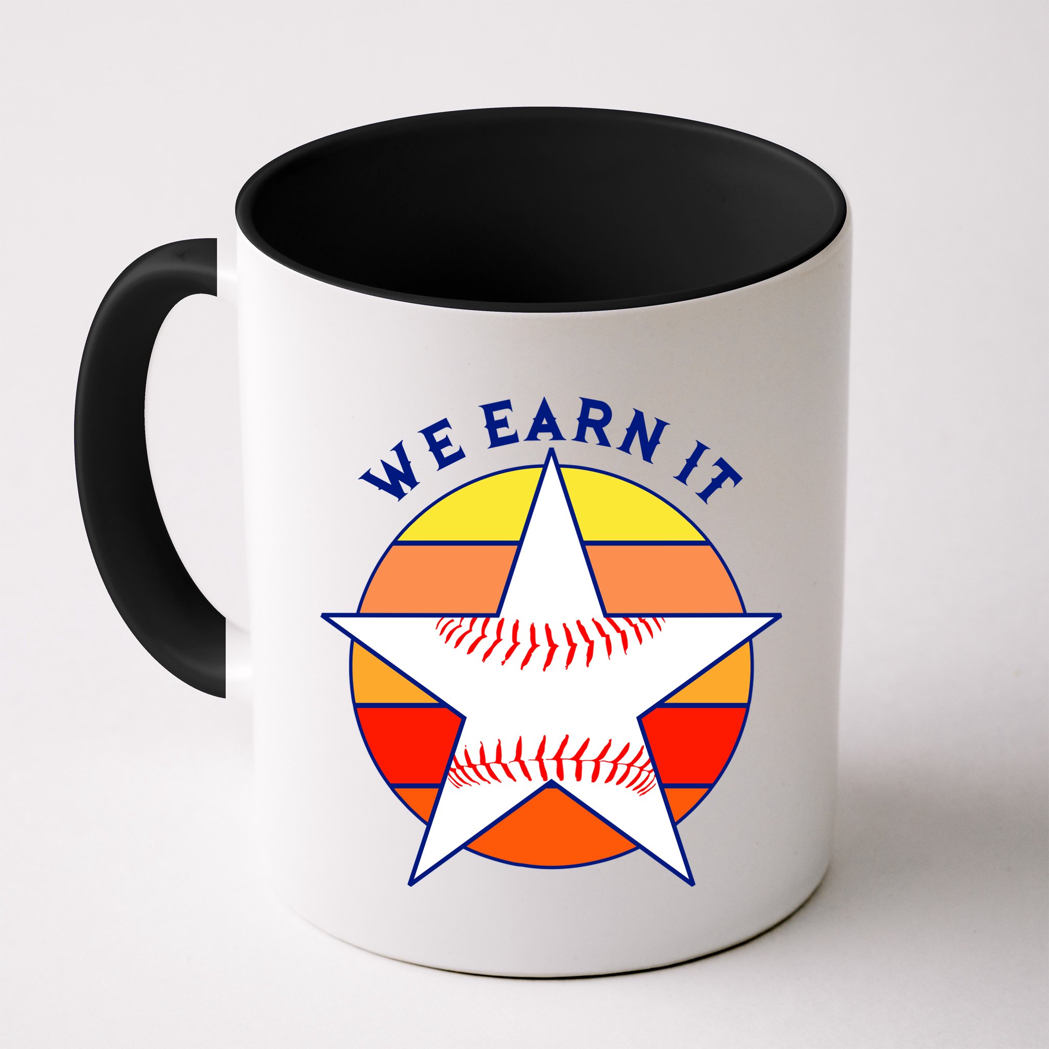 We Earn It Houston Throwback Baseball Star Mug