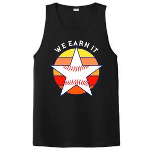 We Earn It Houston Throwback Baseball Star PosiCharge Competitor Tank