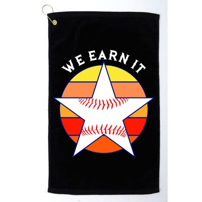 We Earn It Houston Throwback Baseball Star Golf Towel