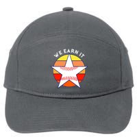 We Earn It Houston Throwback Baseball Star 7-Panel Snapback Hat