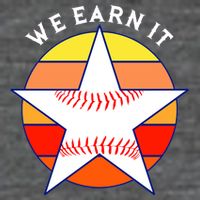 We Earn It Houston Throwback Baseball Star 7-Panel Snapback Hat