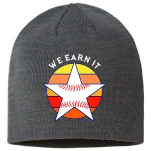 We Earn It Houston Throwback Baseball Star Sustainable Beanie