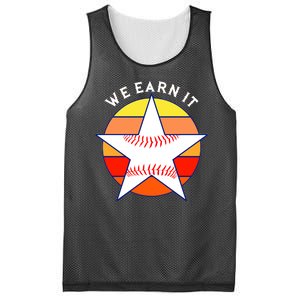 We Earn It Houston Throwback Baseball Star Mesh Reversible Basketball Jersey Tank