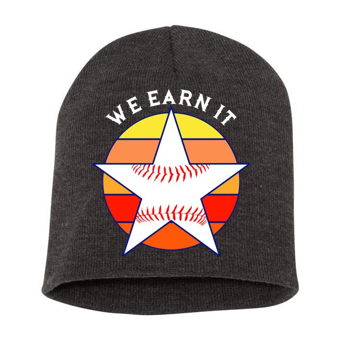 We Earn It Houston Throwback Baseball Star Short Acrylic Beanie