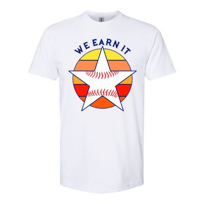 We Earn It Houston Throwback Baseball Star Softstyle® CVC T-Shirt