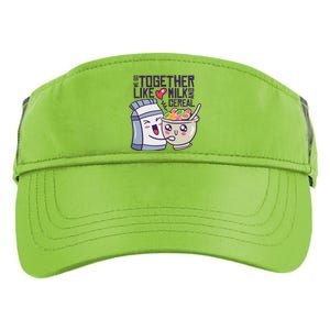 We Go Together Like Milk And Cereal Adult Drive Performance Visor