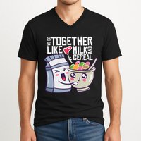 We Go Together Like Milk And Cereal V-Neck T-Shirt