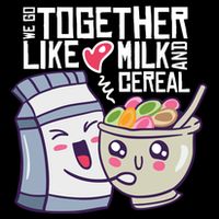 We Go Together Like Milk And Cereal V-Neck T-Shirt