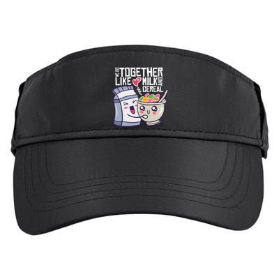 We Go Together Like Milk And Cereal Adult Drive Performance Visor