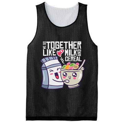 We Go Together Like Milk And Cereal Mesh Reversible Basketball Jersey Tank