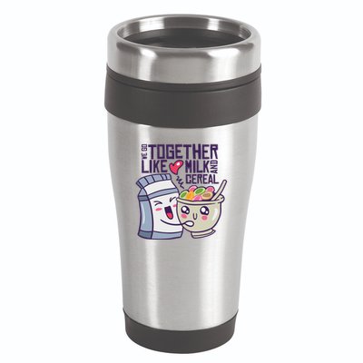 We Go Together Like Milk And Cereal 16oz Travel Tumbler