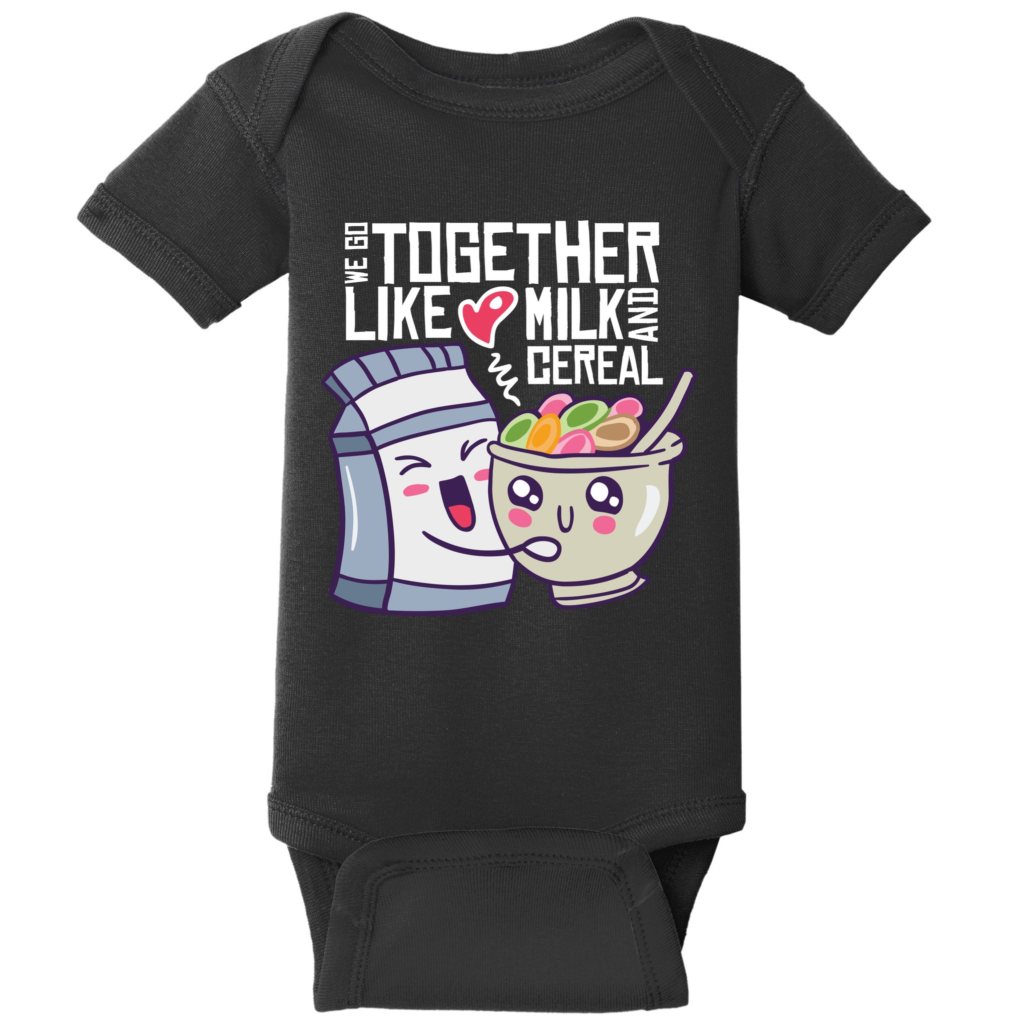 We Go Together Like Milk And Cereal Baby Bodysuit