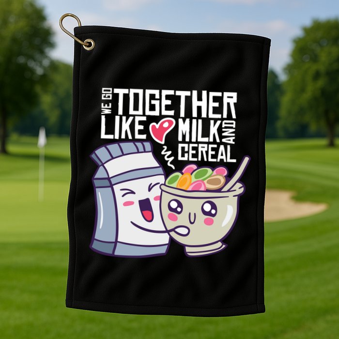 We Go Together Like Milk And Cereal Golf Towel