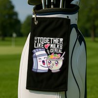 We Go Together Like Milk And Cereal Golf Towel