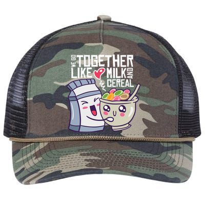 We Go Together Like Milk And Cereal Retro Rope Trucker Hat Cap