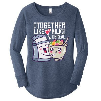 We Go Together Like Milk And Cereal Women's Perfect Tri Tunic Long Sleeve Shirt