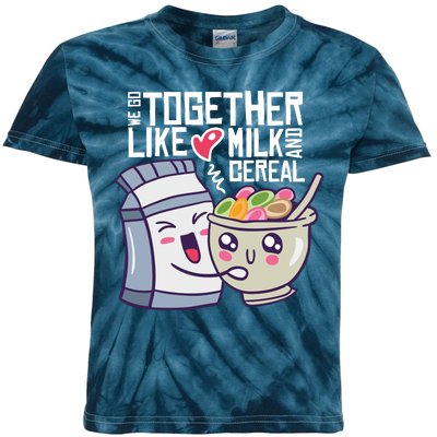 We Go Together Like Milk And Cereal Kids Tie-Dye T-Shirt