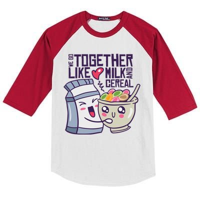 We Go Together Like Milk And Cereal Kids Colorblock Raglan Jersey