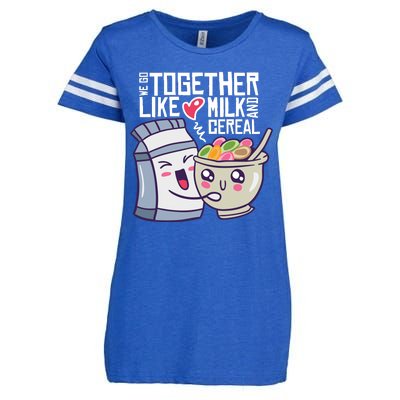 We Go Together Like Milk And Cereal Enza Ladies Jersey Football T-Shirt