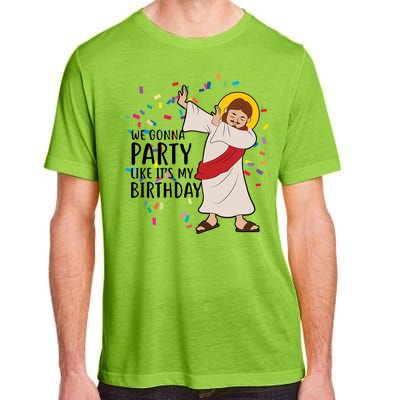 We Gonna Party Like It's My Birthday Dabbing Jesus Adult ChromaSoft Performance T-Shirt