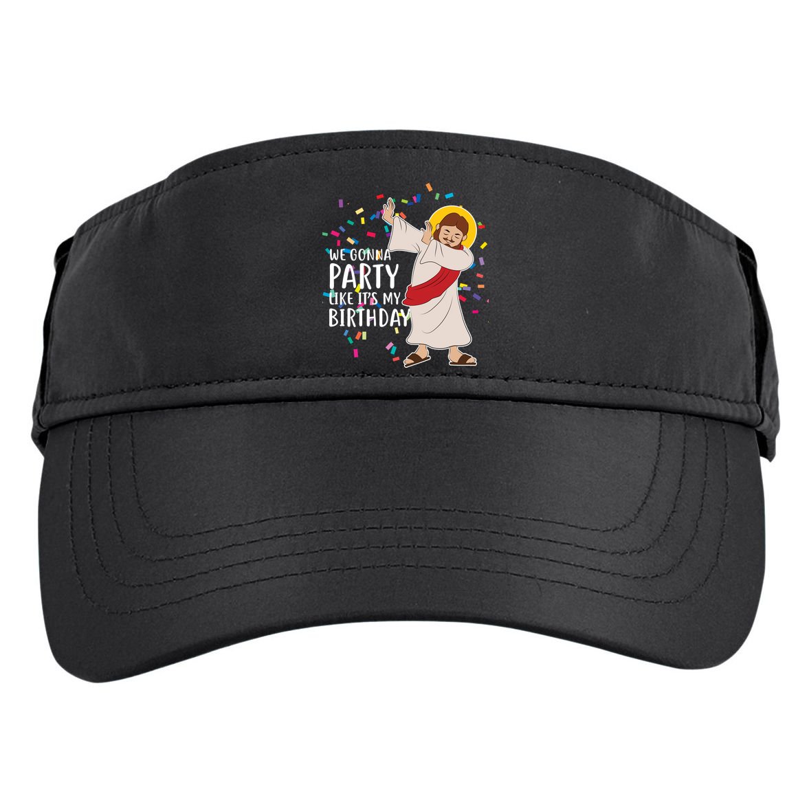 We Gonna Party Like It's My Birthday Dabbing Jesus Adult Drive Performance Visor