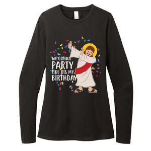 We Gonna Party Like It's My Birthday Dabbing Jesus Womens CVC Long Sleeve Shirt