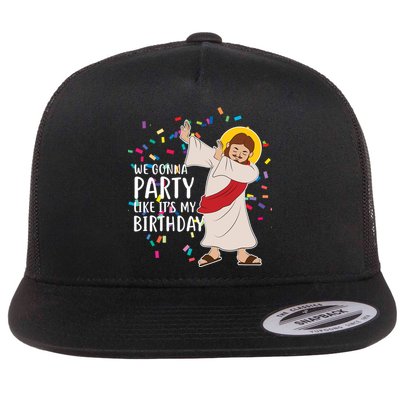 We Gonna Party Like It's My Birthday Dabbing Jesus Flatbill Hat