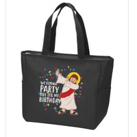 We Gonna Party Like It's My Birthday Dabbing Jesus Zip Tote Bag