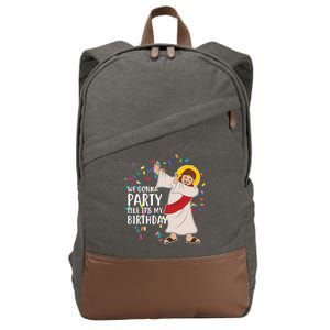 We Gonna Party Like It's My Birthday Dabbing Jesus Cotton Canvas Backpack