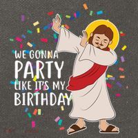 We Gonna Party Like It's My Birthday Dabbing Jesus Cotton Canvas Backpack