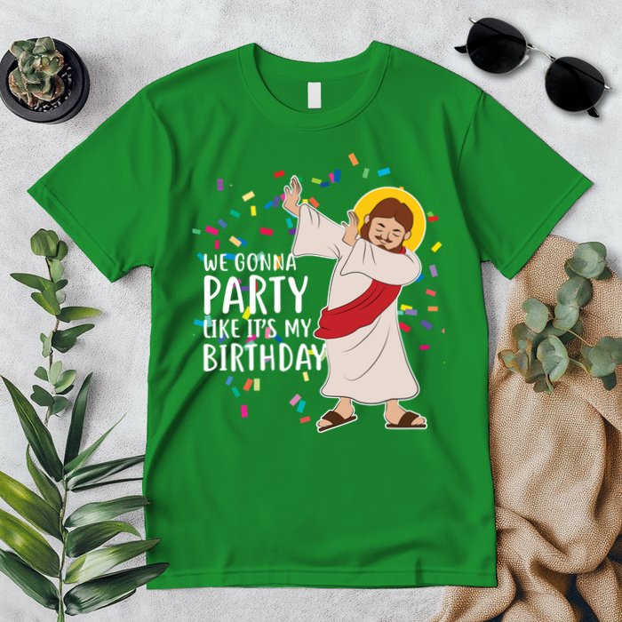 We Gonna Party Like It's My Birthday Dabbing Jesus Premium T-Shirt