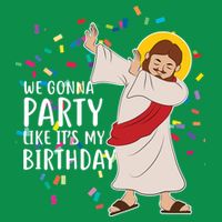 We Gonna Party Like It's My Birthday Dabbing Jesus Premium T-Shirt