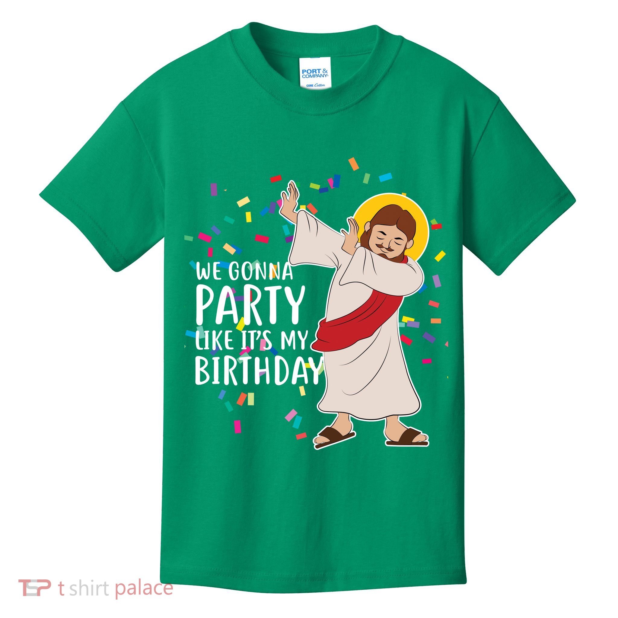 We Gonna Party Like It's My Birthday Dabbing Jesus Kids T-Shirt