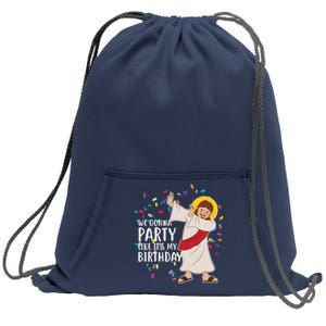 We Gonna Party Like It's My Birthday Dabbing Jesus Sweatshirt Cinch Pack Bag