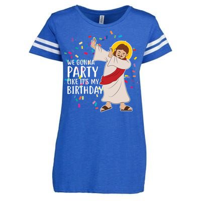 We Gonna Party Like It's My Birthday Dabbing Jesus Enza Ladies Jersey Football T-Shirt