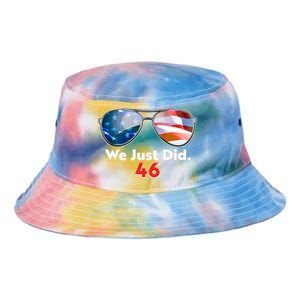 We Just Did Joe Biden President Elect 46 US Flag Sunglasses Tie Dye Newport Bucket Hat