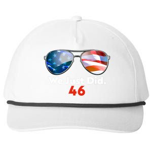 We Just Did Joe Biden President Elect 46 US Flag Sunglasses Snapback Five-Panel Rope Hat