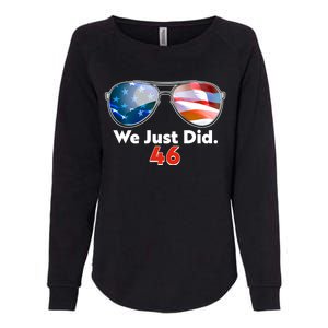 We Just Did Joe Biden President Elect 46 US Flag Sunglasses Womens California Wash Sweatshirt