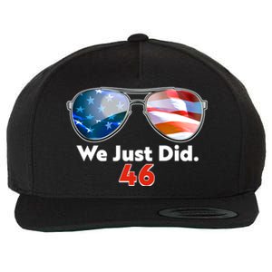 We Just Did Joe Biden President Elect 46 US Flag Sunglasses Wool Snapback Cap