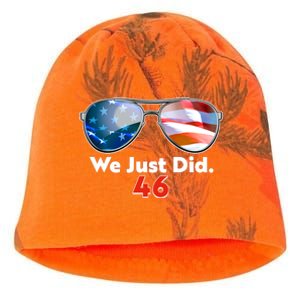 We Just Did Joe Biden President Elect 46 US Flag Sunglasses Kati - Camo Knit Beanie