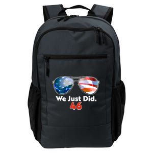 We Just Did Joe Biden President Elect 46 US Flag Sunglasses Daily Commute Backpack