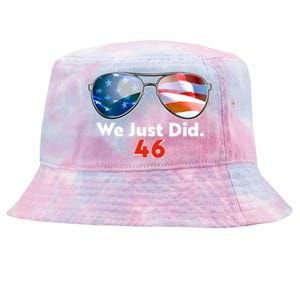 We Just Did Joe Biden President Elect 46 US Flag Sunglasses Tie-Dyed Bucket Hat