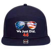 We Just Did Joe Biden President Elect 46 US Flag Sunglasses 7 Panel Mesh Trucker Snapback Hat