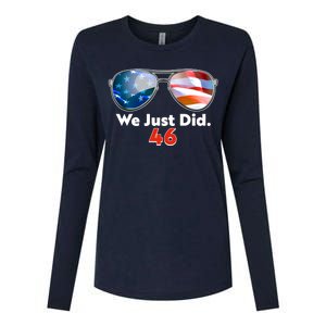 We Just Did Joe Biden President Elect 46 US Flag Sunglasses Womens Cotton Relaxed Long Sleeve T-Shirt