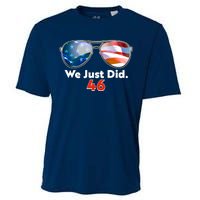 We Just Did Joe Biden President Elect 46 US Flag Sunglasses Cooling Performance Crew T-Shirt