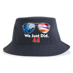 We Just Did Joe Biden President Elect 46 US Flag Sunglasses Sustainable Bucket Hat