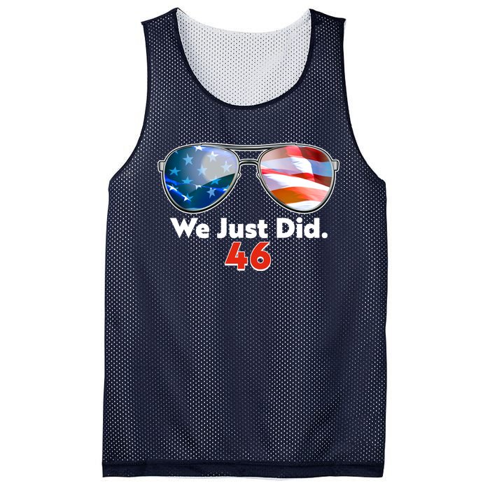 We Just Did Joe Biden President Elect 46 US Flag Sunglasses Mesh Reversible Basketball Jersey Tank