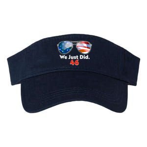 We Just Did Joe Biden President Elect 46 US Flag Sunglasses Valucap Bio-Washed Visor