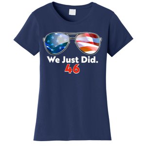 We Just Did Joe Biden President Elect 46 US Flag Sunglasses Women's T-Shirt