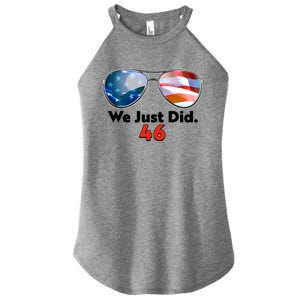 We Just Did Joe Biden President Elect 46 US Flag Sunglasses Women's Perfect Tri Rocker Tank